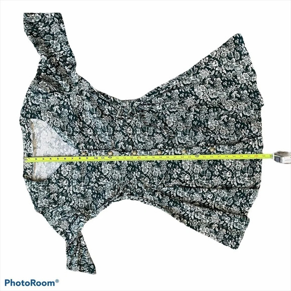 Boho VNTG Floral Mini Dress Button Front Closure - Picture 11 of 14